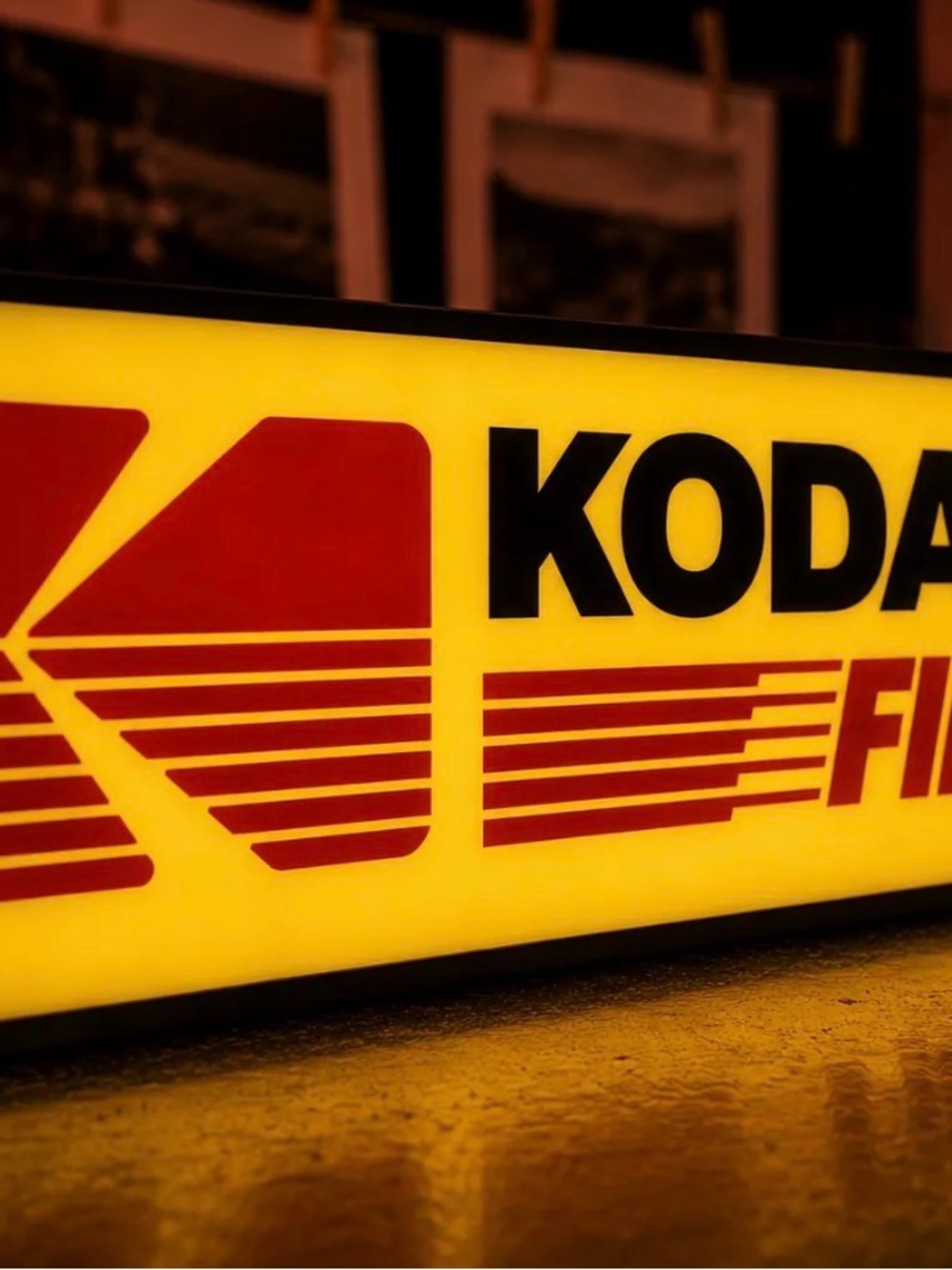 Kodak Yellow Film Lighted Sign - Picture 5 of 6